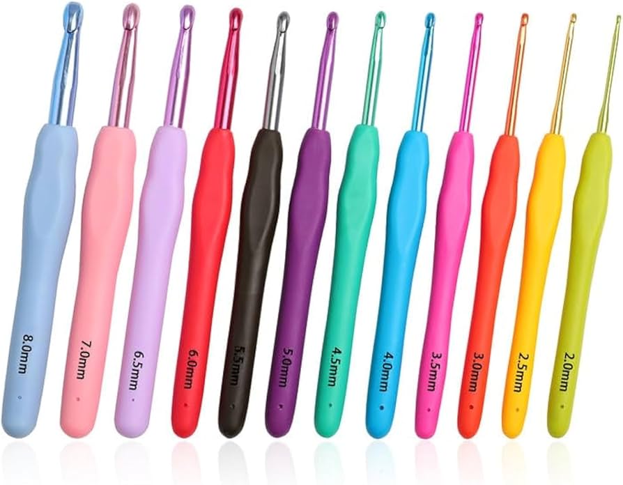 Amazon.com: KOKNIT 12 PCS Crochet Hooks, Ergonomic Handle Crochet